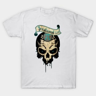 PI Day Irrational Skull Design Teal Edition T-Shirt